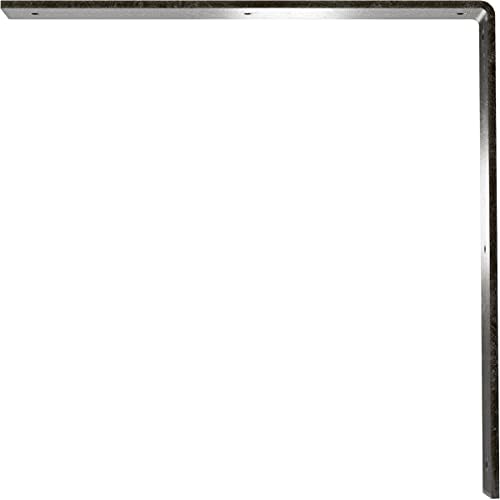 2" W x 16" D x 16" H Hamilton Steel Bracket, Antiqued Warm Silver
