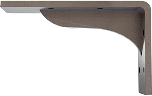 Ekena Millwork BKTM02X06X03EBHSV Steel Bracket Embrey, 2" W x 6" D x 3 3/4" H, Hammered Silver
