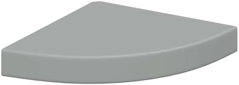 vidaXL Floating Corner Shelves 2 pcs Gray 9.8"x9.8"x1.5" MDF