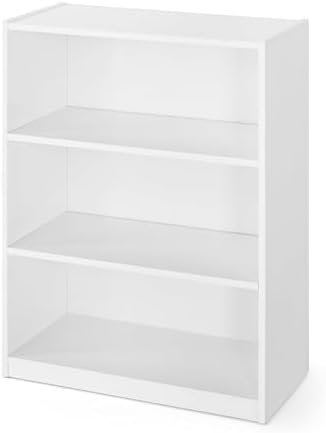 3 Shelf Bookcase, 31.5" H Small Book Shelf for Small Spaces, 3 Tier Bookshelf for Home Office and Dorm, Short Wooden Sto