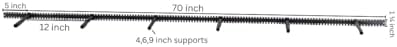 Floating Shelf Brackets - Sheppard Brackets - Easy Install - Heavy Duty (70 inch)