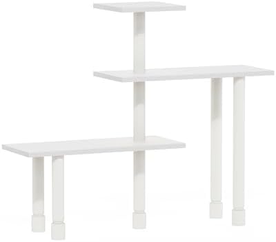 Furinno Turn-N-Tube Kitchen Countertop Organizer, 3-Tier Corner Countertop Organizer Shelf, Corner Shelf, for Kitchen, P