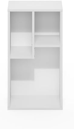 Furinno DALY Book Shelf, 3-Cube Bookshelf, Cube Storage Organizer Bookcase with Irregular Compartments, 9.4 x 11.7 x 21.