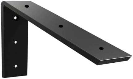WINKER Countertop Support Bracket 1 Pack Heavy Duty 3/8" Thick Hidden L Shelf Bracket 10" x 6" x 2.5" Metal Corbels for 