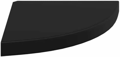 vidaXL Floating Corner Shelves 2 pcs Black 13.8"x13.8"x1.5" MDF