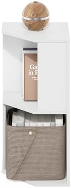 Furinno ECON Corner Shelf, 2-Tier Corner Book Shelf, Standing Storage Shelves, Cube Display Rack, Bookshelf, for Organiz