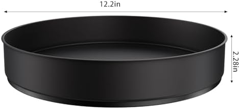 VAEHOLD Lazy Susan Stainless Steel Black Spice Rack Turntable for Pantry Cabinet - Decorative Trays Storage Containers O