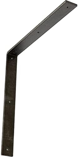 2" W x 18" D x 18" H Hamilton Steel Bracket, Antiqued Warm Silver