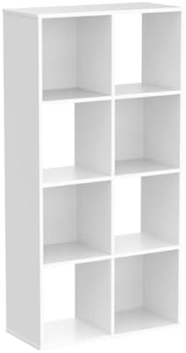 Fencer Wire 11-Inch Cube Storage Organizer Shelf w/Back, with Exterior Edge, Room Storage Shelves Divider, Bookcase, 8-C