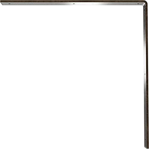 2" W x 18" D x 18" H Hamilton Steel Bracket, Antiqued Pale Gold