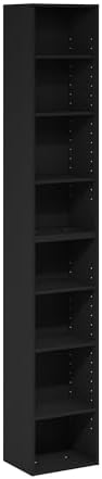 Furinno PASIR Book Shelf, 8-Tier Bookshelf, Bookcase with Open Shelf, 9.3 x 11.8 x 70.9, for Living Room, Bedroom, Home 