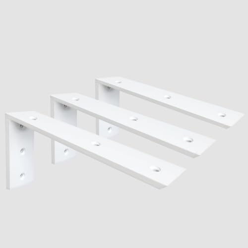 WINKER Countertop Support Bracket 3 Pack Heavy Duty 3/8" Thick Hidden L Shelf Bracket 10" x 6" x 2.5" Metal Corbels for 