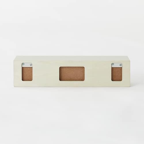 MUJI 44520635 Wall Mounted Furniture Shelf, Oak Wood, Light Gray, Width 17.3 x Depth 4.7 x Height 3.9 inches (44 x 12 x 