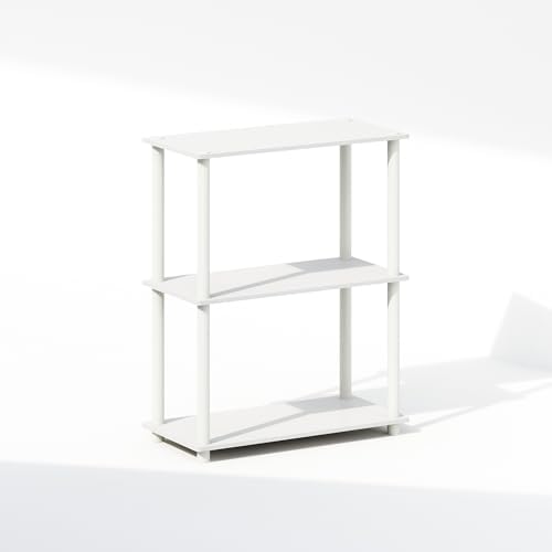 Furinno Turn-N-Tube Book Shelf, 3-Tier Bookshelf, Bookcase with Multipurpose Compact Display Rack, 11.6 x 23.6 x 29.6, f