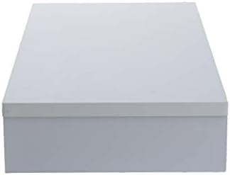 Mind Reader Woodland Collection, Monitor Stand, 33 lb. Capacity, Desktop Organizer, White