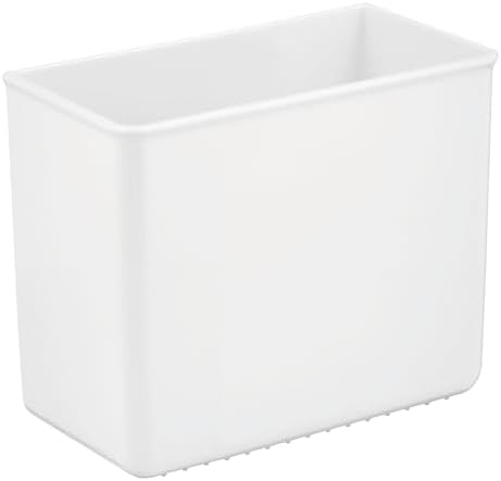 mDesign Plastic Adhesive Mount Storage Organizer Container for Kitchen or Pantry Wall Organization - Space Saving Holder