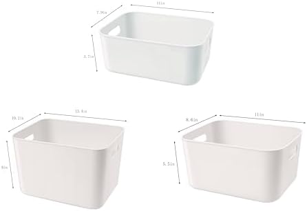 Set Of 8 Plastic Storage Bins,Versatile Kitchen Pantry Organization and Storage,for Plastic Storage Container Under Bed,