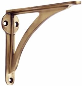 STYLENT Decor Decorative Brass Shelf Bracket, Heavy Duty and Antique Shelf Bracket for Shelving Modern L Shaped Design (