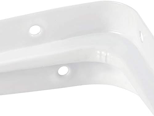ZOENHOU 24 Pack 10 x 12 Inch White Shelf Brackets, Heavy Duty L Bracket Support with 144 Screws and 72 Expansion Tubes, 