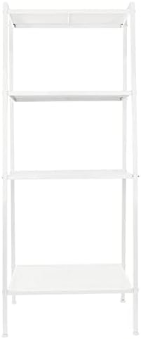 Book Ladder Shelf,4-Tier Ladder Shelf Bookcase Storage Flower Shelf Display Shelf，White