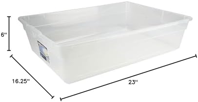 Sterilite 28 Qt Underbed Storage Box, Stackable Bin with Lid, Plastic Container to Organize, Bedroom, Clear Base and Whi