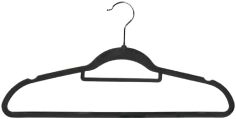 KESPER 16646 Clothes Hangers - Pack of 25 Material: Plastic (ABS) with Non-Slip Flocking, Dimensions: 45.5 cm Wide, Colo