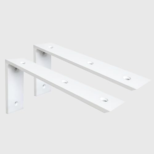 WINKER Countertop Support Bracket 2 Pack Heavy Duty 3/8" Thick Hidden L Shelf Bracket 18" x 8" x 2.5" Metal Corbels for 