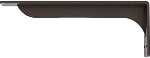 Ekena Millwork BKTM02X14X05EBHGY Steel Bracket Embrey, 2"W x 14"D x 5 1/4"H, Hammered Gray