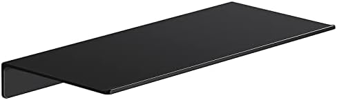 Danpoo 12 inch Metal Wall Shelf, Black Floating Shelf, Small Bathroom Shelf, Display Shelves for Wall Storage