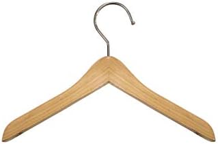 NAHANCO MINI612 6" Mini Wooden Hangers for Dolls Clothes, Pet Apparel or Accessories, Natural Finish (Pack of 12)
