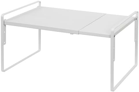 Nxconsu Cabinet Shelf Riser, Adjustable Cabinet Organizer, 10.3" Deep White