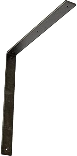 2" W x 20" D x 20" H Hamilton Steel Bracket, Antiqued Warm Silver