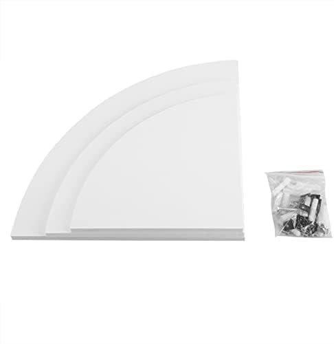 Tyenaza Corner Floating Shelf, 3Pcs Floating Corner Shelf Wall Mounted Storage Rack Bookshelves Home Furniture Office De