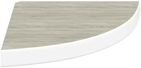 vidaXL Wall Corner Shelves 2 pcs Oak and White 13.7"x13.7"x1.4" MDF