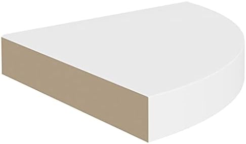 vidaXL Floating Corner Shelves 2 pcs White 9.8"x9.8"x1.5" MDF