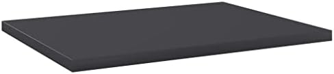 vidaXL Gray Engineered Wood Bookshelf Boards 15.7"x11.8"x0.6", Modern Style, Easy to Install and Clean, Set of 8, Ideal 