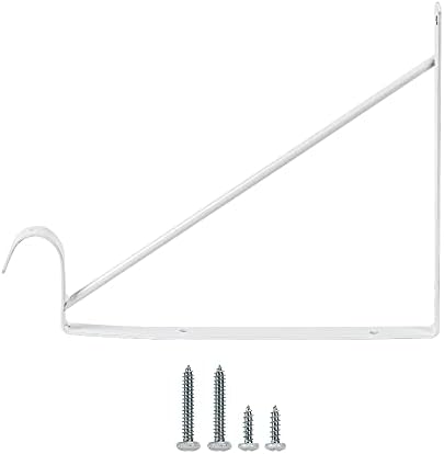 Closet Rod Brackets 10x11in, 10 Pack Closet Shelf Brackets, White