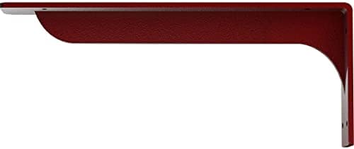 Ekena Millwork BKTM02X16X06EBHRE Steel Bracket Embrey, 2"W x 16"D x 6 1/2"H, Hammered Bright Red