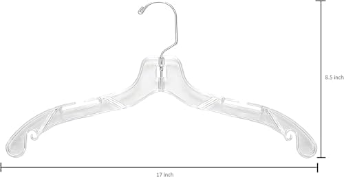 DEILSY™ Clear Plastic Hangers 25 Pack Durable Plastic Shirt Hangers