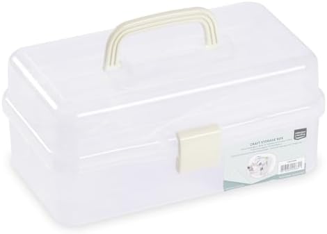 Vaessen Creative Storage Lid and Carry Handle, 3 Tiers, Sorting Box Tools, Crafts, Jewellery, Sewing Accessories or Othe