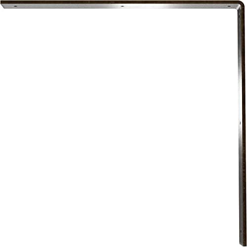 2" W x 18" D x 18" H Hamilton Steel Bracket, Antiqued Brass