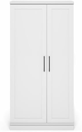 Furinno Robin Storage Cabinet, 4-Tier Pantry Cabinet, Plain White
