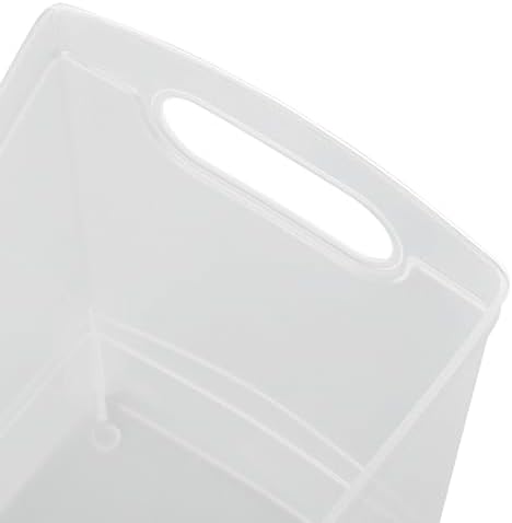 Modern Narrow Organizer Storage Bin, Clear Plastic Household Storage Container for Kitchen Pantry storage, Under Sink Bi