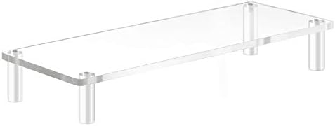 YestBuy 20x7.5 Acrylic Monitor Stand Riser, Clear Computer Stand for Laptop, iMac, Pc, Printer, Desktop Ergonomic,Desk R