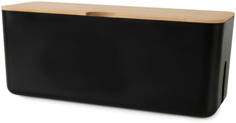 Changsuo Wall Mount Cable Management Box Large Cable Organizer Box for Extension Cord Power Stripe Surge Protector Wire 