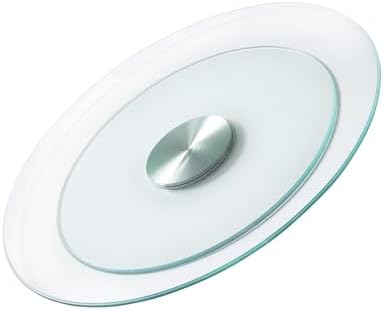 VEVOR 20 in Glass Lazy Susan Turntable, 360° Rotation Round Clear Tabletop Rotating Tray, Tempered Glass Dining Table Ce