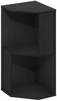 Furinno ECON Corner Shelf, 2-Tier Corner Book Shelf, Standing Storage Shelves, Cube Display Rack, Bookshelf, for Organiz