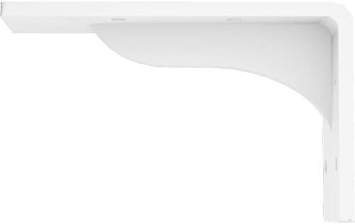 Ekena Millwork BKTM02X06X03EBPWH Steel Bracket Embrey, 2" W x 6" D x 3 3/4" H, White Primer