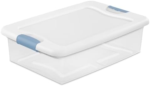 Sterilite Latching Box with Lids for Home and Office, 32 Quart, 24-Pack