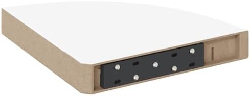 vidaXL 2 Pcs Modern Style Wall Corner Shelves, Floating Corner Shelf, Display Shelf, White MDF